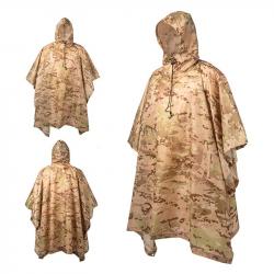 Poncho militaire - camouflage désert/steppe aride - LIVRAISON GRATUITE