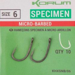 HAMECONS KORUM SPECIMEN MICRO BARBED PAR 10 Taille 10