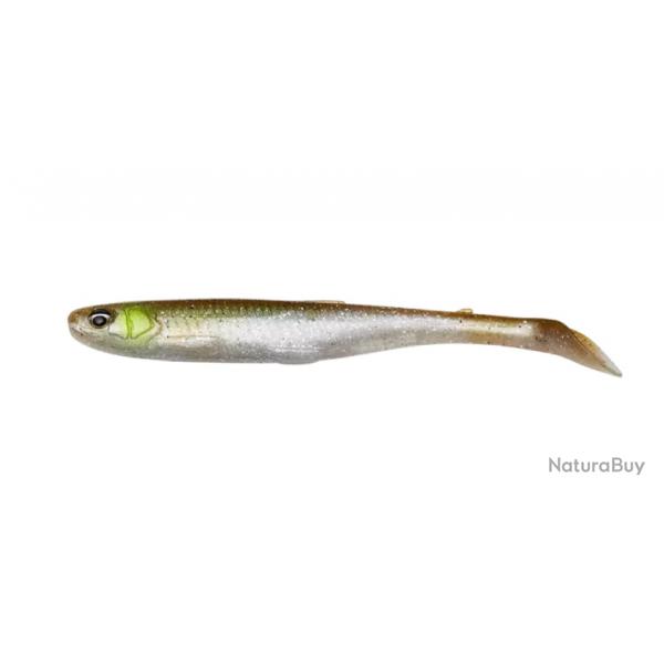 Leurre souple Savage Gear Slender Scoop Shad 9cm Green Silver