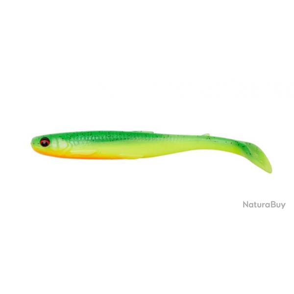 Leurre souple Savage Gear Slender Scoop Shad 9cm Green yellow