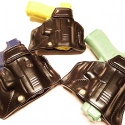 ETUI GALET CUIR "OPEN CARRY" pour G43 (Fabrication entreprise artisanale française)