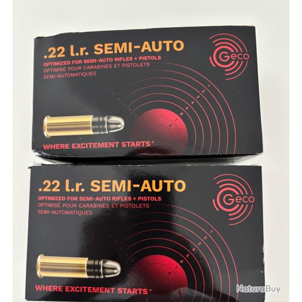 Cartouches GECO 22LR SEMI-AUTO