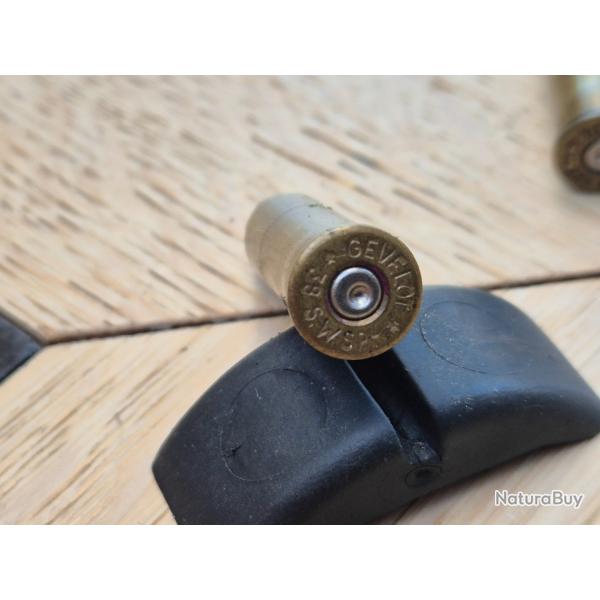 1 munitions 38 S&W Spcial neutralises douille Gvelot en laiton tte plomb nez rond
