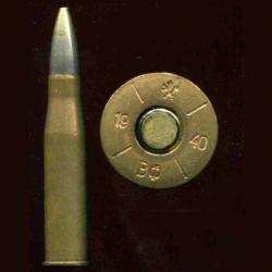 8 x 56 R Mannlicher Bulgare - marquage cyrillique = Lion debout  / 19 / 41 / B Phi