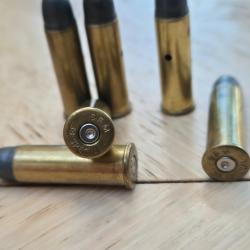 6 munition neutralisé 38 Spécial étui SFM ou GLF tête ronde plomb