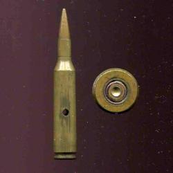 4.85 x 49 Expérimental - RARE calibre Anglais des années 70 - inerte de manipulation - 2 trous