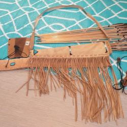 Carquois indien + arc longbow