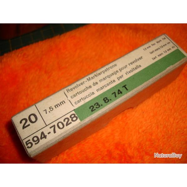 BOITE DE 7.5X22 REVOLVER SUISSE NON OUVERTE A BLANC
