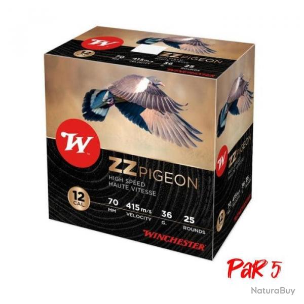 Wahoo ! Pack de 5 boites de Cartouches Winchester ZZ Pigeon - Cal. 12/70 - N6