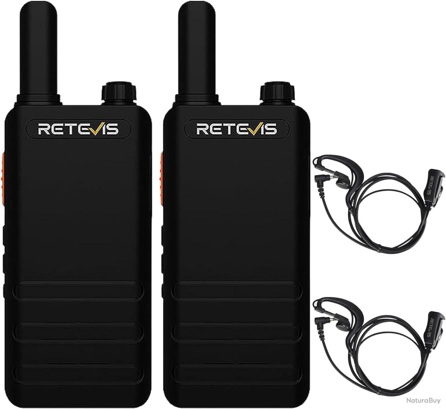 Talkie-Walkie Rechargeable Quolix 4 Pièces – Longue Portée 8 Canaux, VOX, SOS Et Lampe – Idéal Camping Randonnée