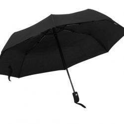 Parapluie pliable automatique noir 95 cm tissu 190T PG métal fibre de verre pratique design