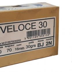 BOITE DE 10 CARTOUCHES JOCKER VELOCE 30G BOURRE JUPE CAL.20/70 PLOMB 2 NICKELÉ