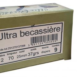 BOITE DE 10 CARTOUCHES JOCKER ULTRA BECASSIERE 37G CAL.12/70 PLOMBS 9