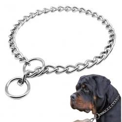 Collier de Dressage pour Chien Chaîne Métal Réglable 45 cm Solide & Durable