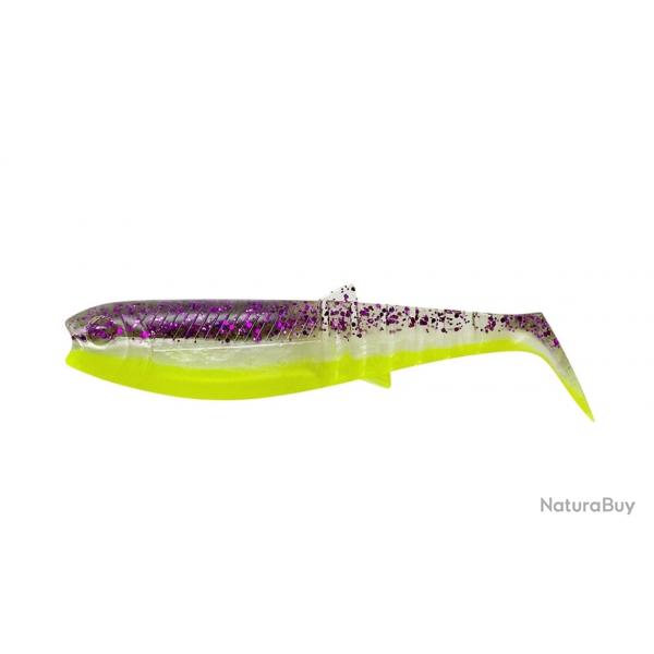 Leurre souple Savage Gear Cannibal Shad 8cm purple glitter bomb