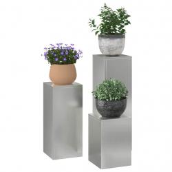 Set de 3 supports de plantes d'extérieur en acier galvanisé