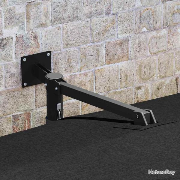 Parasol de Jardin Murale Noir 247 cm