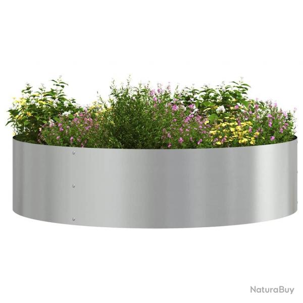 Planteur en mtal gris Galvanis Mtal Grand Planteur gris Rond