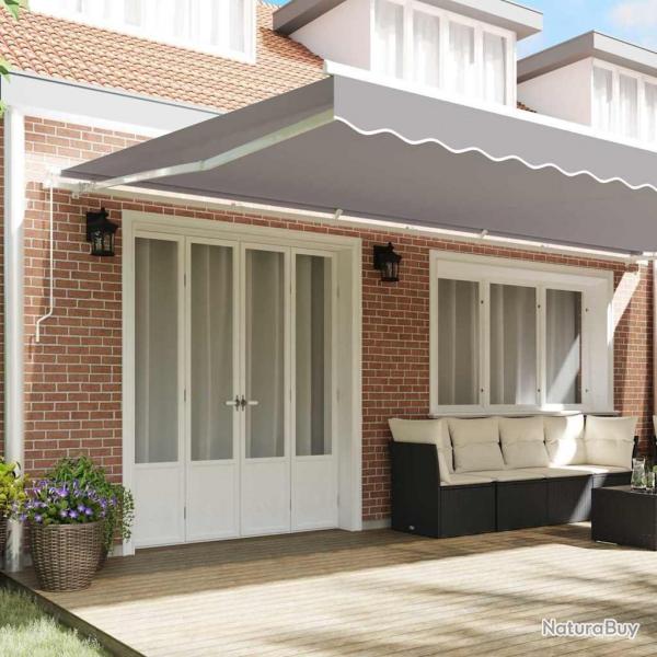 Tissu de Replacement de Auvent pour cadre de 6x3 m Gris clair