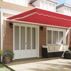 Tissu de Remplacement pour Auvent pour Cadre de 6x3 m en Rouge
