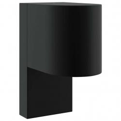 Appliques murales extérieures 2 pcs Acier inoxydable noir IP44