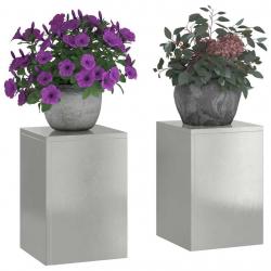 Supports de plantes extérieurs Pilier 2 pcs 24x24x35 cm Acier inoxydable