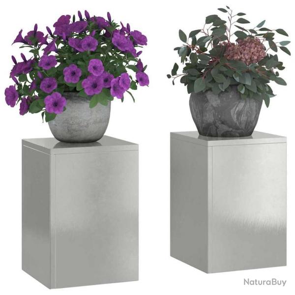 Supports de plantes extrieurs Pilier 2 pcs 24x24x35 cm Acier inoxydable