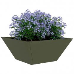 Jardinière en plastique 5 pcs Vert olive 35 x 35 x 15 cm Acier