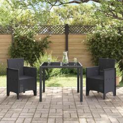 Chaises de jardin 2 pcs Anthracite 53 x 49 x 85 cm Plastique