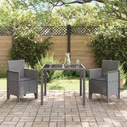 Chaises de jardin avec coussins 2 pcs Gris clair