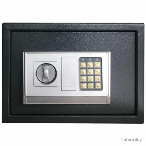 Coffre-fort numrique lectronique gris fonc 35x25x25 cm en acier