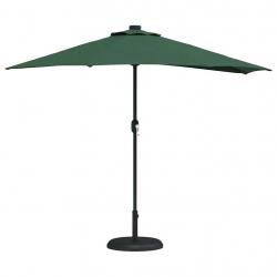Parasol de jardin demi Vert Moyen Aluminium thermolaqué