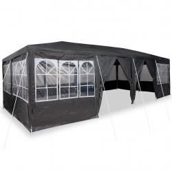 Tente de fête avec 12 parois anthracite 8x4 m PE