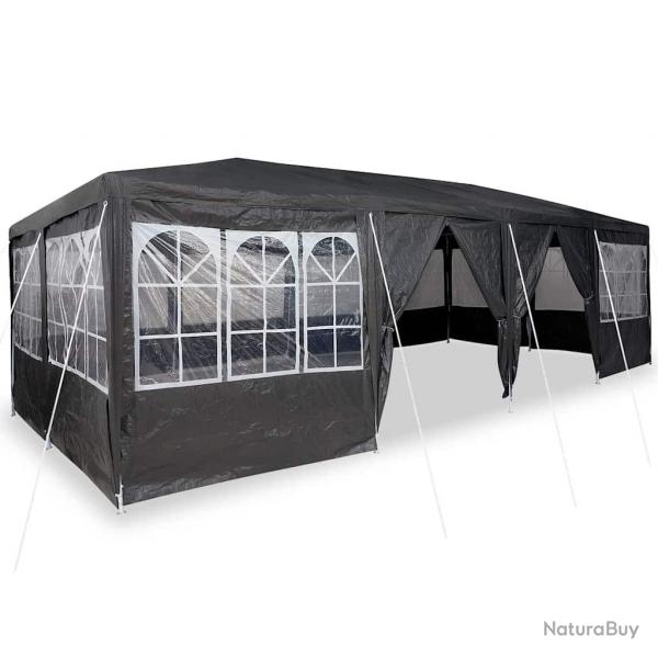 Tente de fte avec 12 parois anthracite 8x4 m PE