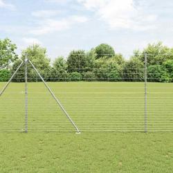 Clôture de champ 1,6x25 m en acier galvanisé