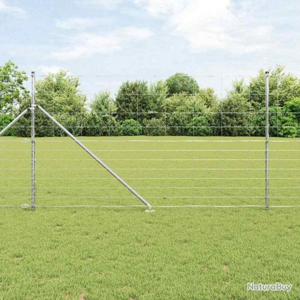 Clture de champ 1,4 x 25 m en acier galvanis