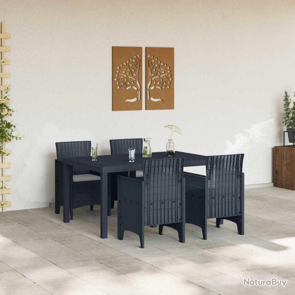 Ensemble de Salle  Manger de Jardin 5 pcs Anthracite