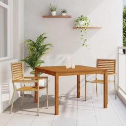 Ensemble de salle à manger de jardin beige 3 pcs Beige