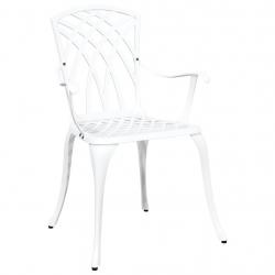 Chaises de jardin 2 pcs Aluminium moulé blanc