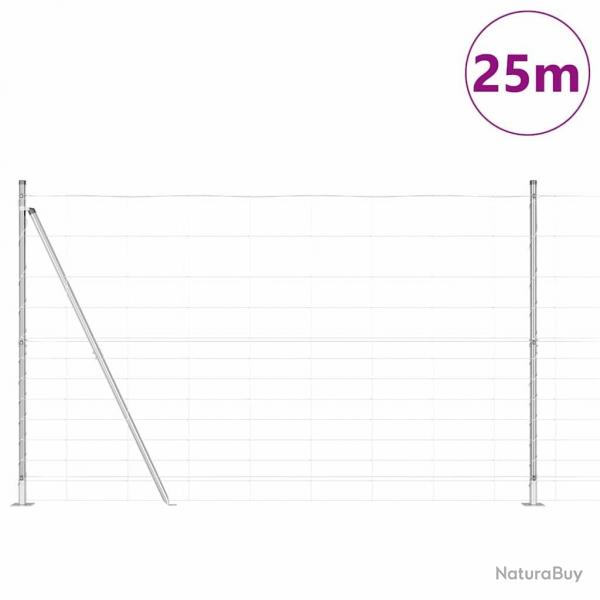 Clture de champ en acier galvanis de 1,5 x 25 m