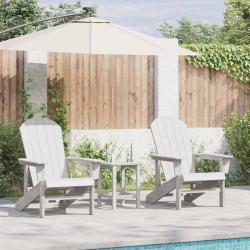 Ensemble de jardin 3 pièces blanc HDPE