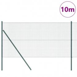 Ensemble de poteaux de clôture Ensemble de 2 Vert Acier, PVC
