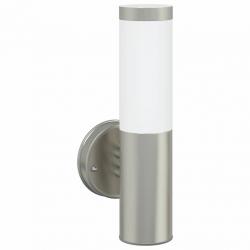 Applique Murale Extérieure 2 pcs Argent Acier Inoxydable IP44