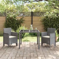 Chaises de jardin avec coussins 2 pcs Gris clair