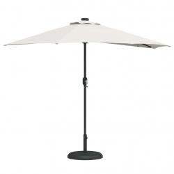 Parasol de jardin demi Couleur sable Large Aluminium