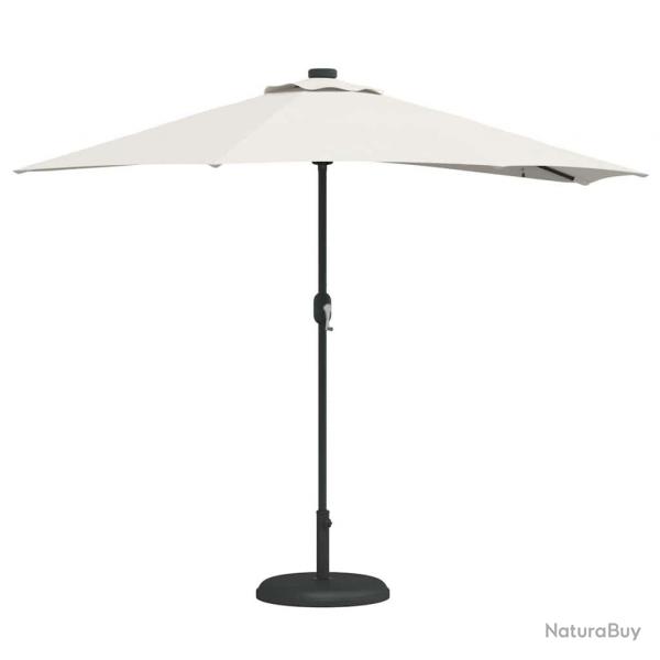 Parasol de jardin demi Couleur sable Large Aluminium