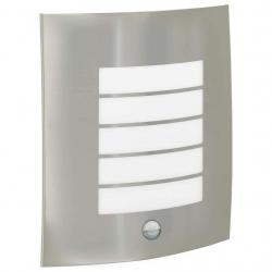 Lampes murales extérieures avec capteur 2 pcs Argent Acier inoxydable IP44