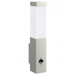 Appliques murales d'extérieur avec capteur 2 pcs Acier inoxydable Argent IP44