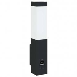 Luminaires Muraux D'extérieur Avec Capteur 2 pièces Acier Inoxydable Noir IP44