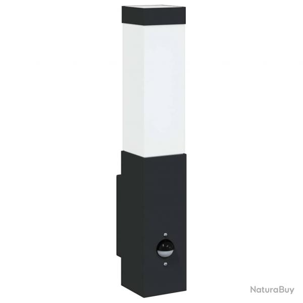 Luminaires Muraux D'extrieur Avec Capteur 2 pices Acier Inoxydable Noir IP44